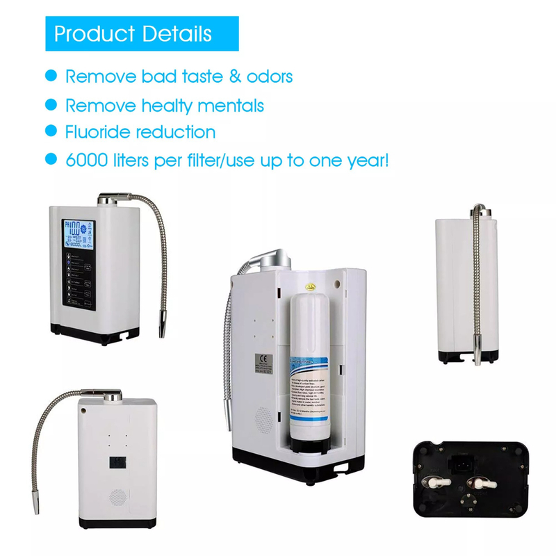7 Plates Platinum Alkaline Water Ionizer High Quality for Daily Drink